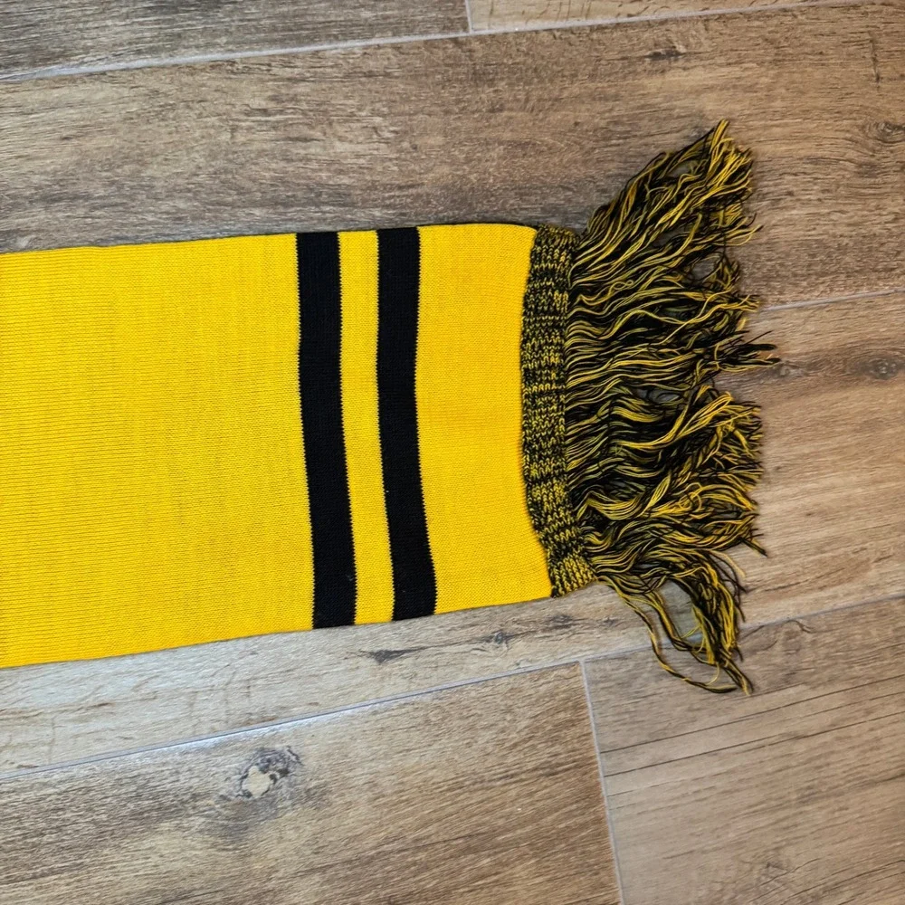 Interamerican Foods Corporation Yellow Black‎ Logo Scarf Fringe
